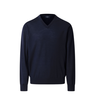 Hackett London Camisola Merino azul-marinho