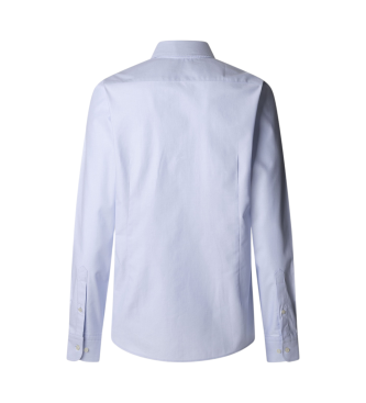 Hackett London Hemd Passform schlank Struktur blau