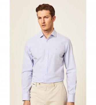 Hackett London Shirt Stripes bengala Fit Slim Slim blue