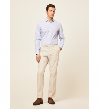 Hackett London Camisa Rayas bengala Fit Slim azul