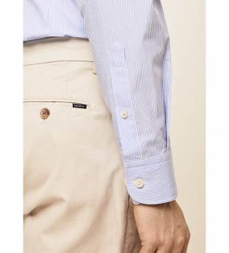 Hackett London Camisa Rayas bengala Fit Slim azul