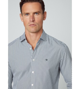 Hackett London Essentieel shirt Bengaalse strepen groen