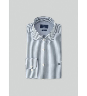 Hackett London Essentieel shirt Bengaalse strepen groen