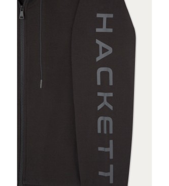 Hackett London Casaco com capuz Essential Fz preto