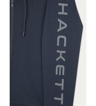 Hackett London Felpa blu navy Essential Hoody Fz