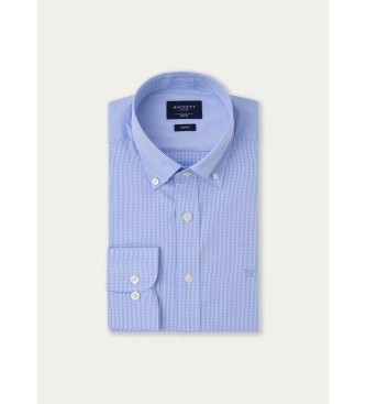 Hackett London Essential Mini Gingham Shirt blue