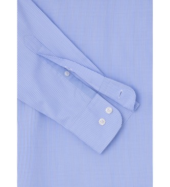 Hackett London Essentieel Mini Gingham Overhemd blauw