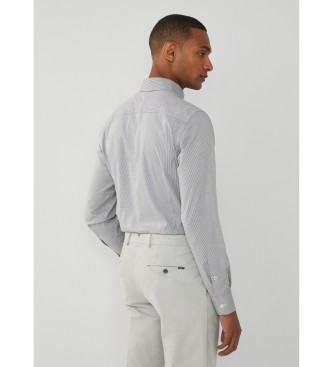 Hackett London Essential Mini Ginghm Shirt Grey