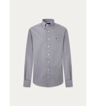 Hackett London Essential Mini Ginghm Shirt Grau