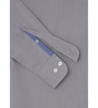 Hackett London Essential Mini Ginghm Shirt Grey