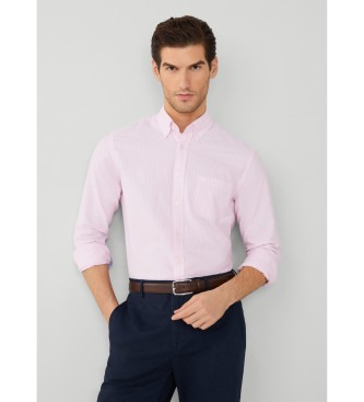 Hackett London Essentile Ox Stripe overhemd roze