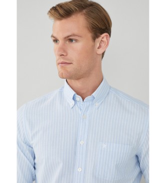 Hackett London Essential Ox Stripe skjorte bl