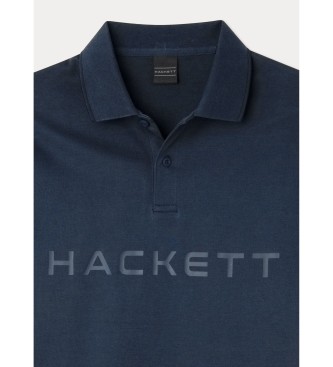 Hackett Maxi polo blu navy con logo