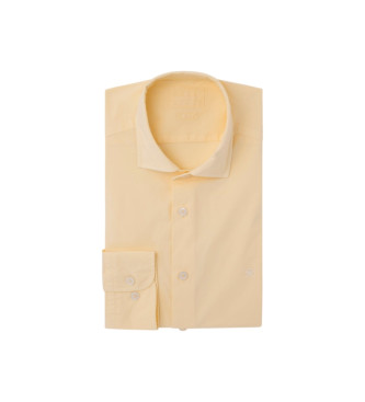 Hackett London Bistvena raztegljiva majica Pop Shirt rumena