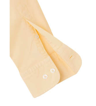 Hackett London Camisa Essential Stretch Pop amarela