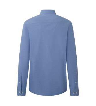 Hackett London Camisa Essential Stretch Pop azul