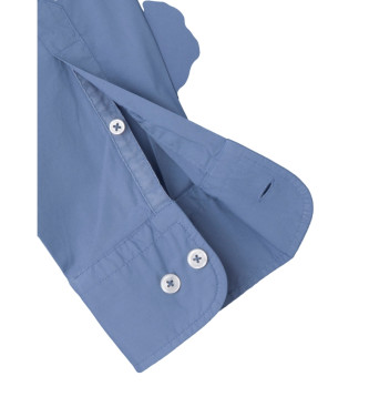 Hackett London Essential Stretch Pop Overhemd blauw
