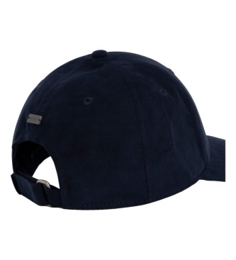 Hackett London Navy Faux Suede Cap