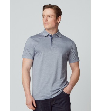 Hackett London Blauw gemarmerd poloshirt
