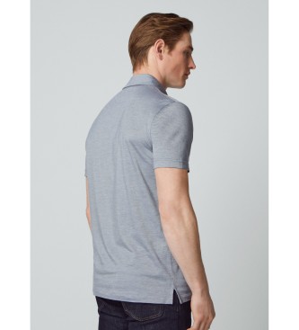 Hackett London Blauw gemarmerd poloshirt
