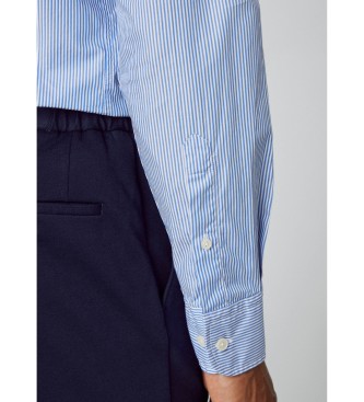 Hackett London Camicia Blu Bengala Fine