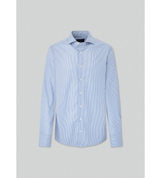 Hackett London Camicia Blu Bengala Fine