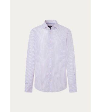 Hackett London Fine Pop Stripe Shirt white
