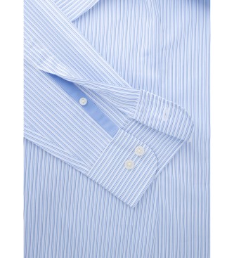 Hackett London Fine Pop Stripe Shirt blue