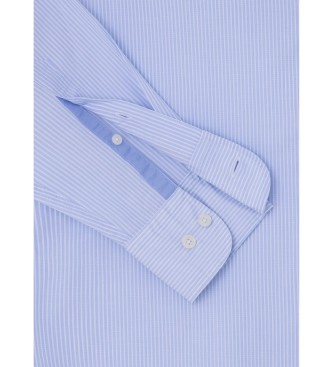 Hackett London Koszula w drobne prążki niebieska