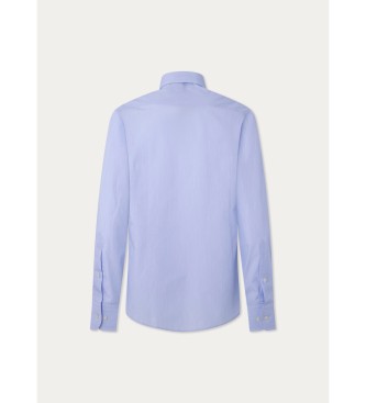 Hackett London Fine Stripe Eng Strip Shirt blue