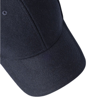 Hackett London Berretto in flanella blu navy