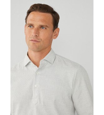 Hackett London Flannel Dogtooth grey shirt