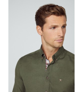 Hackett London Flannel shirt green
