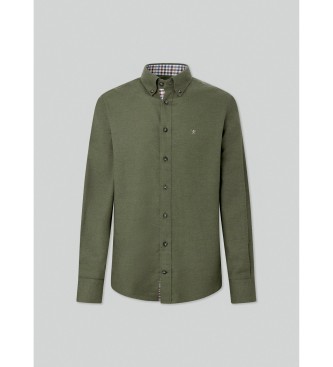 Hackett London Flannel shirt green