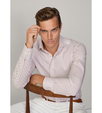 Hackett London Camicia stampata con foulard rosso