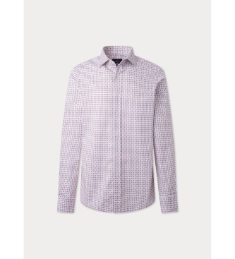 Hackett London Camicia stampata con foulard rosso