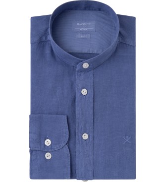Hackett London Garment Dye skjorta i linne bl