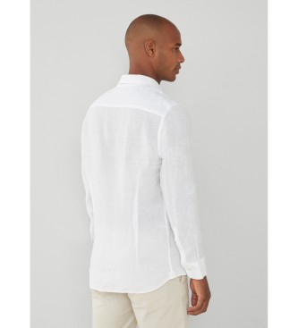Hackett London Garment Dye-skjorte hvid