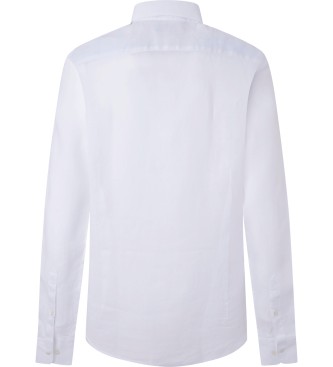 Hackett London Garment Dye-skjorta vit