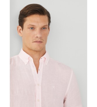 Hackett London Camisa tingida com cor-de-rosa