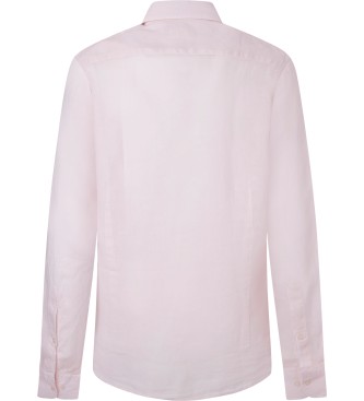 Hackett London Rožnata majica Garment Dye