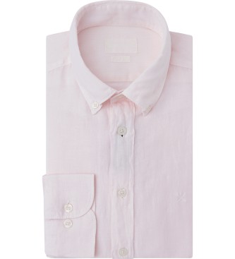 Hackett London Garment Dye skjorte lyserd