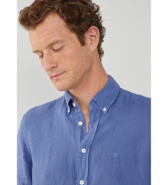 Hackett London Tingimento da camisa em azul