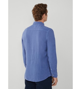 Hackett London Garment Dye Hemd blau