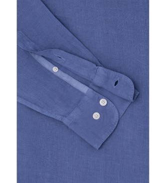 Hackett London Camisa Garment Dye azul