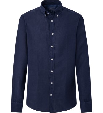 Hackett London Garment Dye navy skjorte