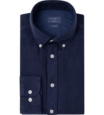 Hackett London Granatowa koszula Garment Dye
