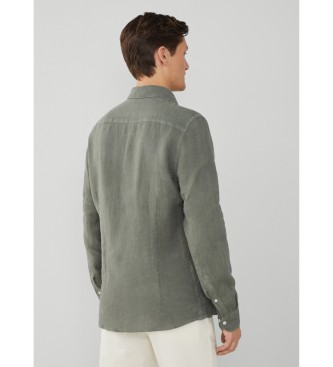 Hackett London Garment Dye grn skjorte