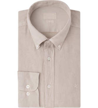 Hackett London Garment Dye beige Hemd