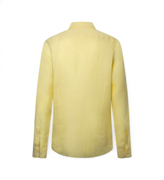 Hackett London Garment Linen Shirt yellow